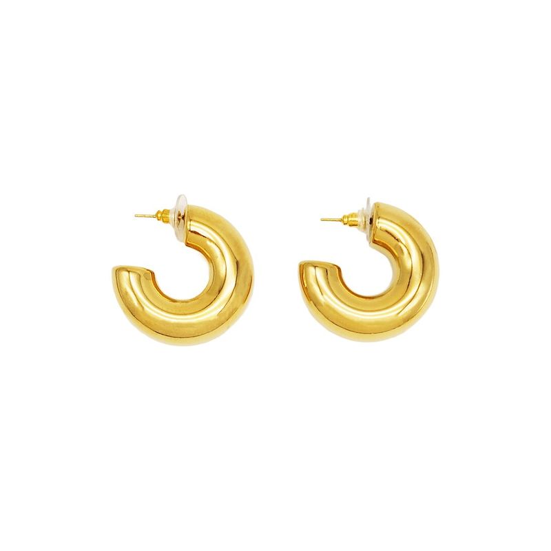 Petit Moments 18k Plated Stainless Steel Hoop Earrings